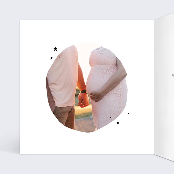 Carte annonce grossesse Constellation Intérieur Gauche