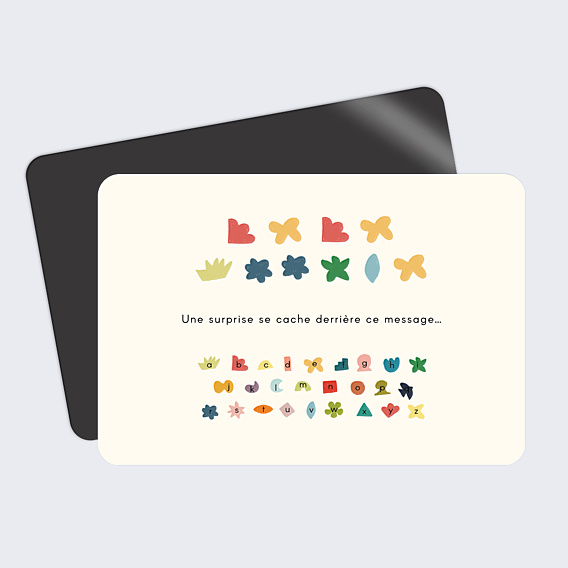 Carte Annonce Grossesse Message à décrypter