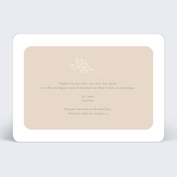Carte Annonce Grossesse Annonce à Relier Papa Verso