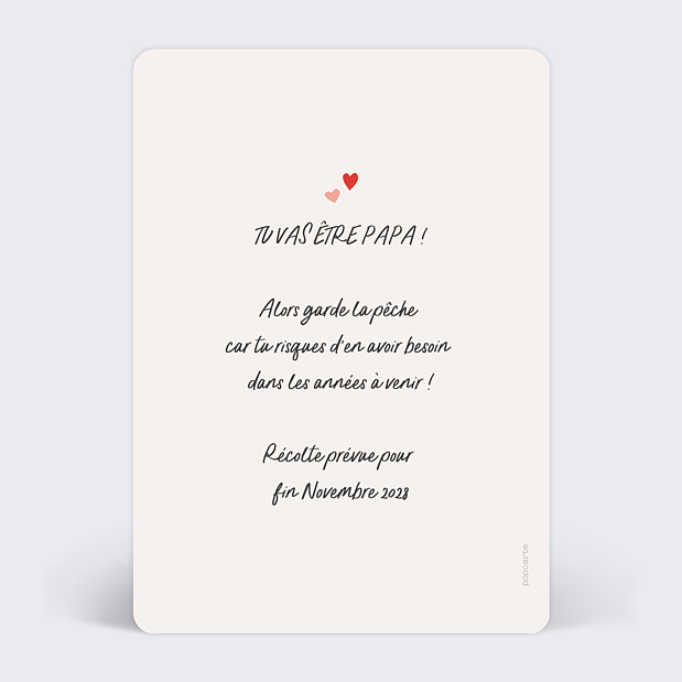 Carte Annonce Grossesse Cerise Verso