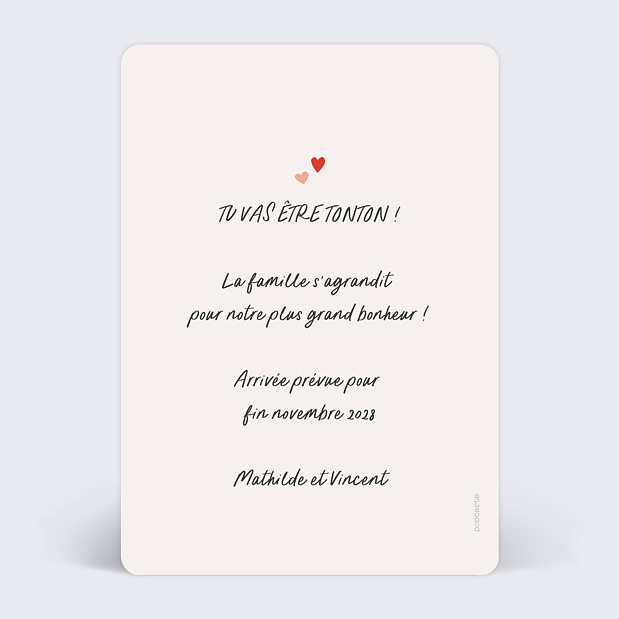 Carte Annonce Grossesse Citron Verso