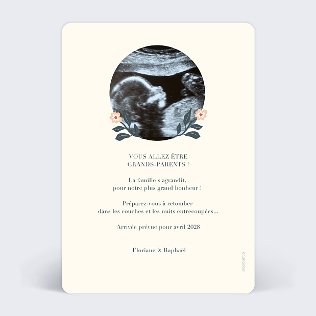 Carte Annonce Grossesse Petite Cigogne Verso