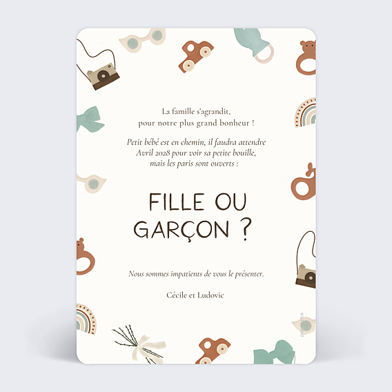 Carte Annonce Grossesse Devinette