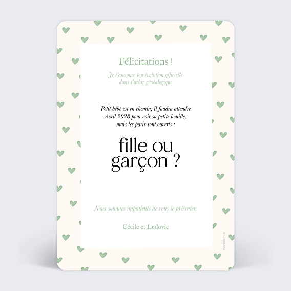 Carte Annonce Grossesse Promotion Tonton