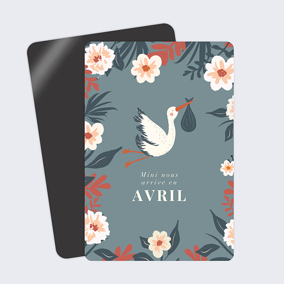 Carte annonce grossesse Petite Cigogne