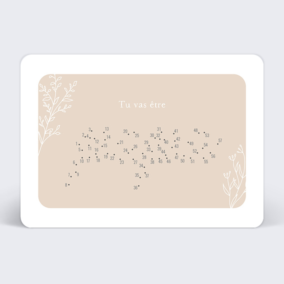 Carte annonce grossesse Annonce à Relier Papa Recto