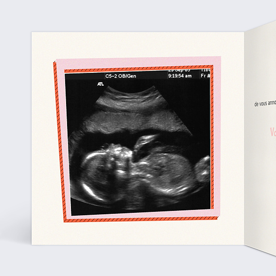 Carte annonce grossesse Confidences Intérieur Gauche
