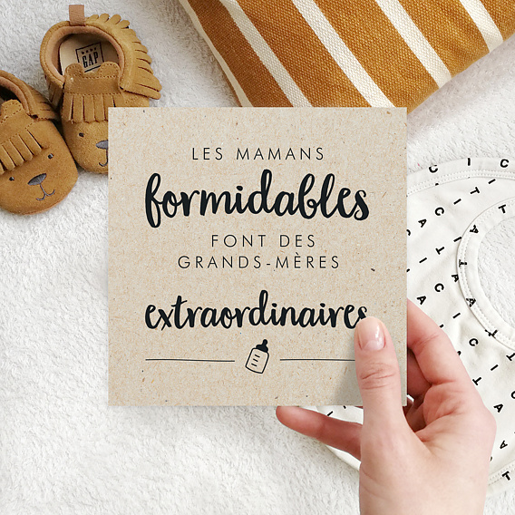 Carte annonce grossesse Mères Extraordinaires Après 4