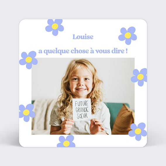 Carte annonce grossesse Annonce importante Recto