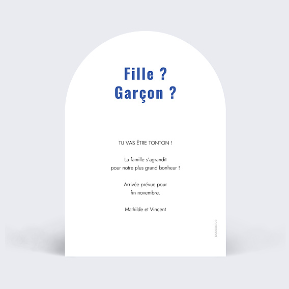 Carte Annonce Grossesse Votre photo au trait simple