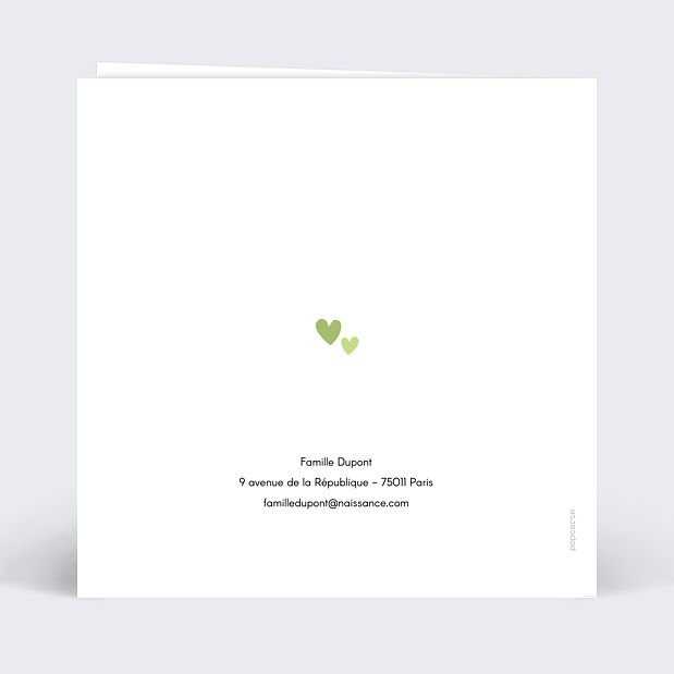 Carte Annonce Grossesse Avocado Family Verso