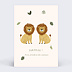 Carte annonce grossesse Petits Lions Jumeaux