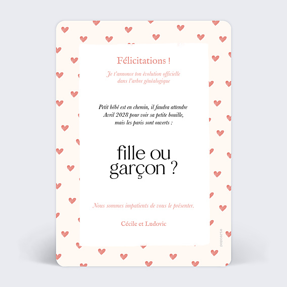 Carte Annonce Grossesse Promotion Tata