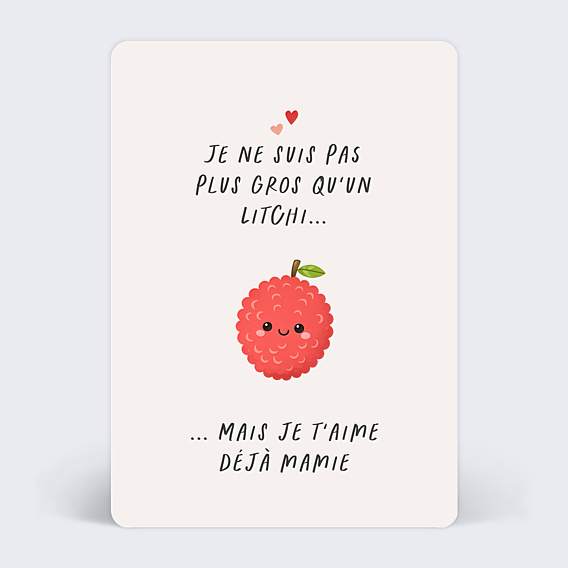 Carte Annonce Grossesse Litchi