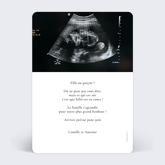 Carte Annonce Grossesse Votre photo en aquarelle