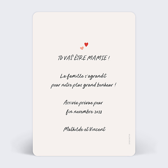 Carte Annonce Grossesse Clémentine