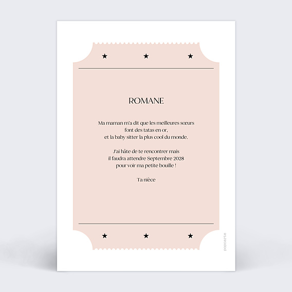 Carte Annonce Grossesse Bon pour tata