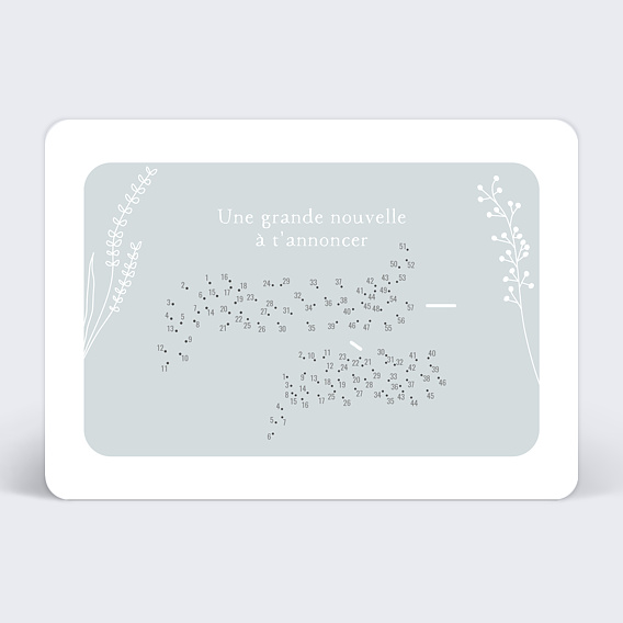 Carte annonce grossesse Annonce à Relier Grand-père Recto
