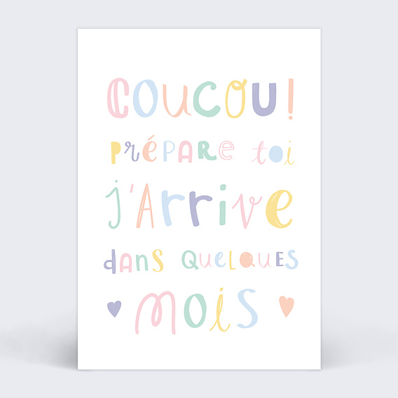 Carte annonce grossesse Parole de bébé Recto