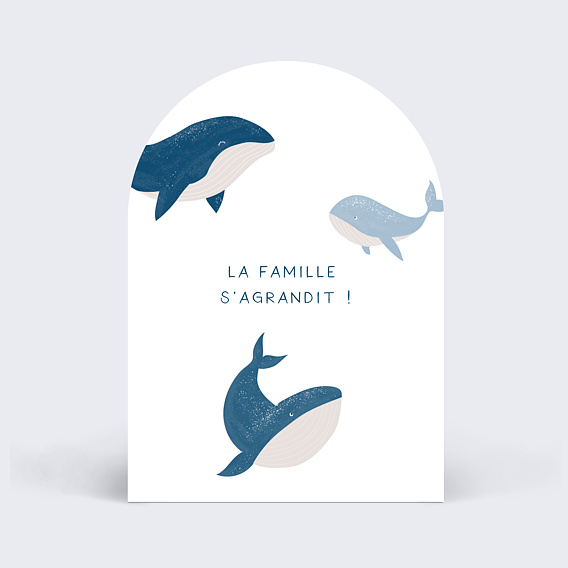 Carte annonce grossesse Baleineau