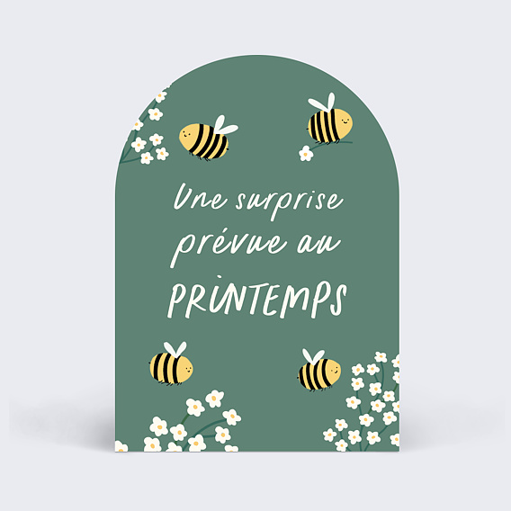 Carte annonce grossesse Bébé Printemps