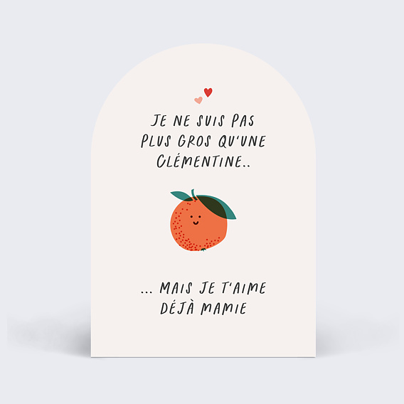Carte annonce grossesse Clémentine