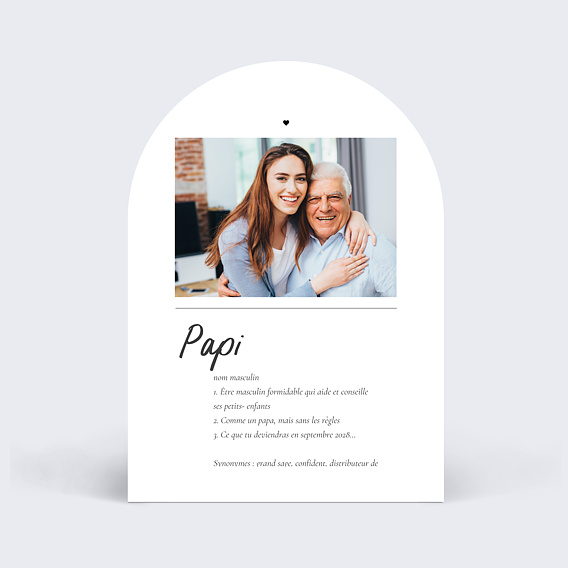 Carte annonce grossesse Définition Papi
