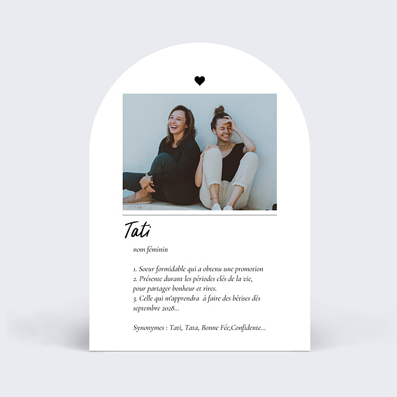 Carte annonce grossesse Définition Tati