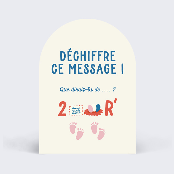Carte annonce grossesse Papa rébus