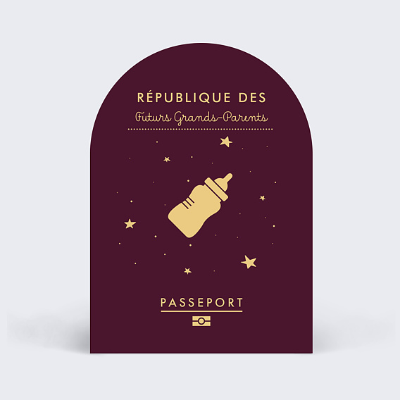 Carte annonce grossesse Passeport
