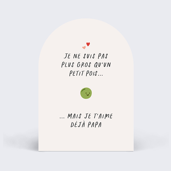 Carte annonce grossesse Petit Pois