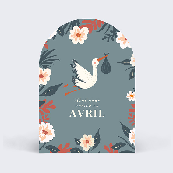 Carte annonce grossesse Petite Cigogne