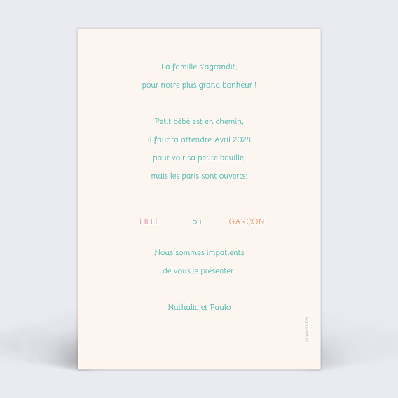 Carte Annonce Grossesse Une grande surprise