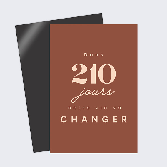 Carte annonce grossesse Dans 200 jours