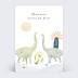 Carte annonce grossesse Famille Dinosaure