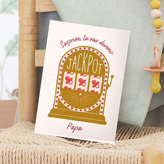 Carte annonce grossesse Jackpot Après 4