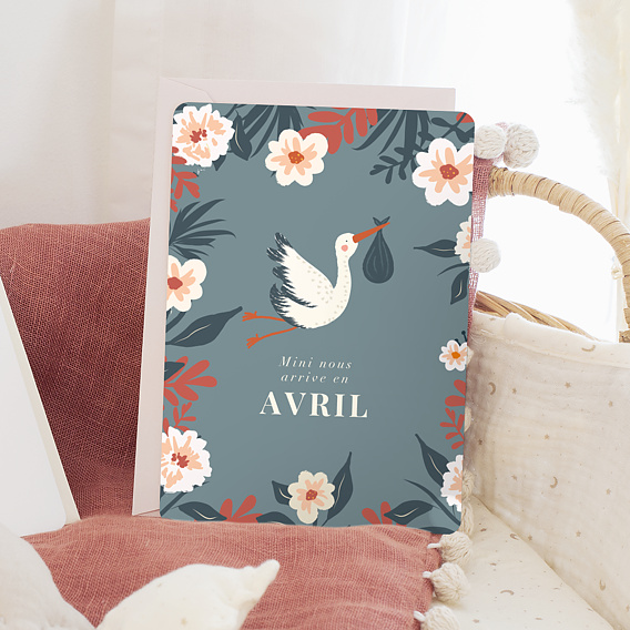 Carte annonce grossesse Petite Cigogne Après 4