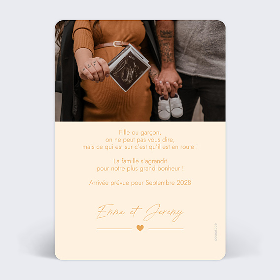 Carte Annonce Grossesse Notre mois