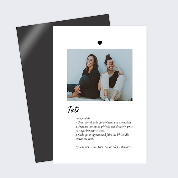 Carte annonce grossesse Définition Tati