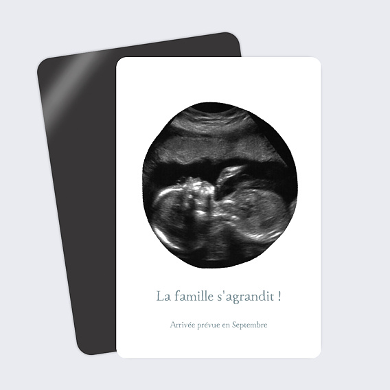 Carte annonce grossesse Échographie Originale