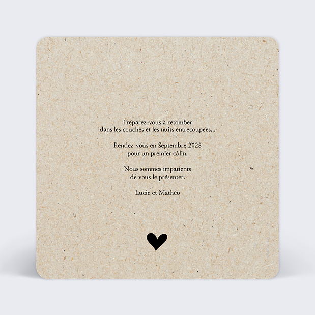Carte Annonce Grossesse Grande Annonce Verso