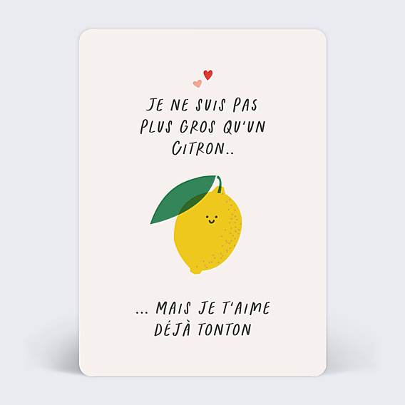 Carte Annonce Grossesse Citron
