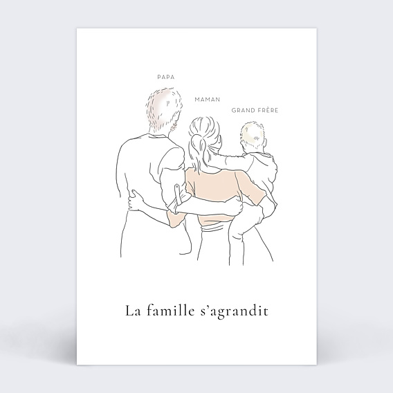 Carte Annonce Grossesse Illustration Famille
