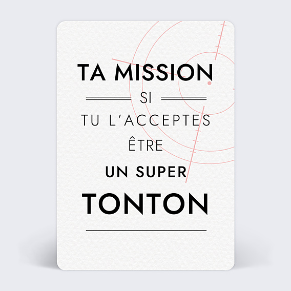 Carte annonce grossesse Mission impossible
