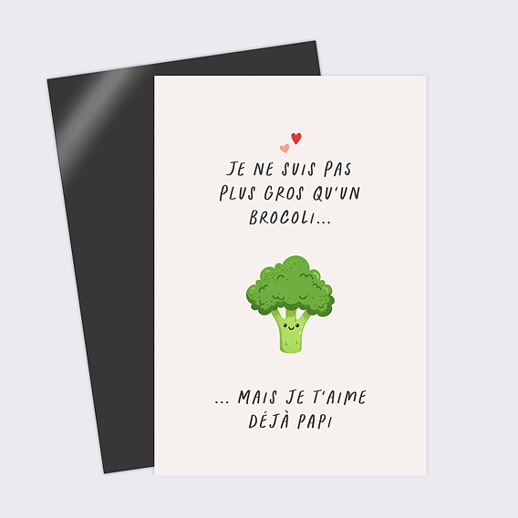 Carte annonce grossesse Brocoli
