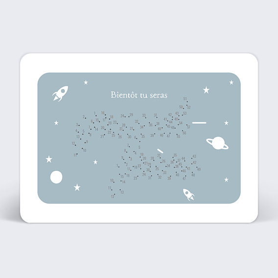 Carte annonce grossesse Annonce à Relier Grand-frère Recto