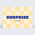 Carte annonce grossesse Damier jaune beurre