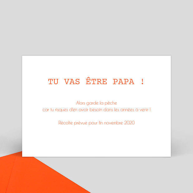 Carte Annonce Grossesse Pêche Verso