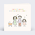 Carte annonce grossesse Dessin papa et maman fille