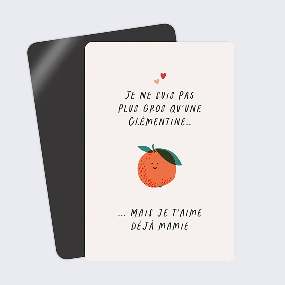 Carte annonce grossesse Clémentine